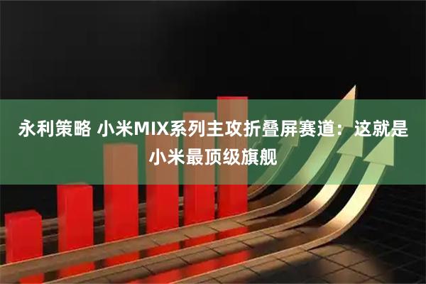 永利策略 小米MIX系列主攻折叠屏赛道：这就是小米最顶级旗舰